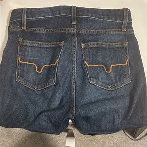 Kimes Ranch Women's Boot Cut Jeans - Dark Blue with Tan Stitching